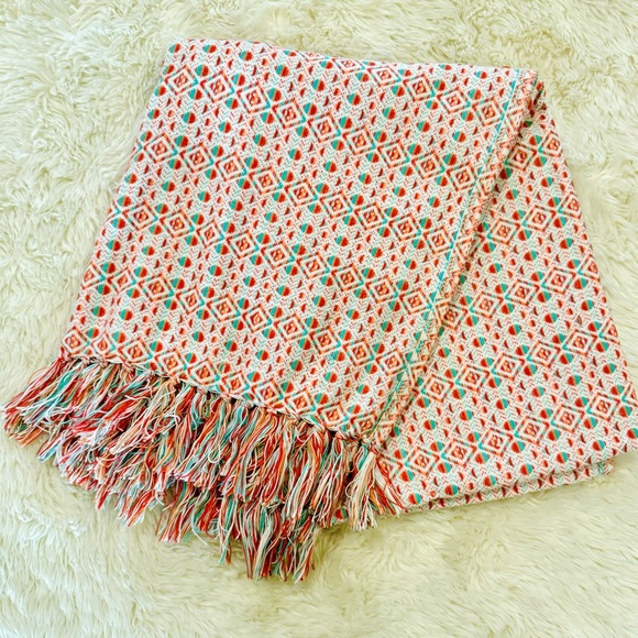 Knit Boho Blanket with Tassels - Picture 2 of 6